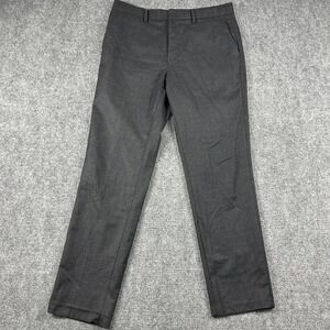 Banana Republic Dress Pants Mens 33x31 Gray Wool Flannel Tapered Lined Formal